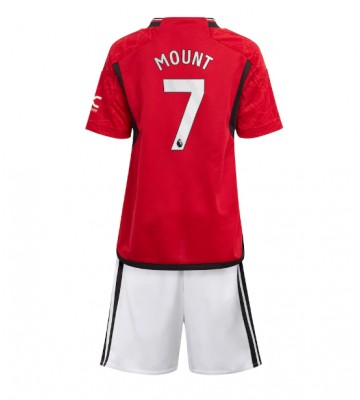 Manchester United Mason Mount #7 Koszulka Podstawowych Dziecięca 2023-24 Krótki Rękaw (+ Krótkie spodenki)